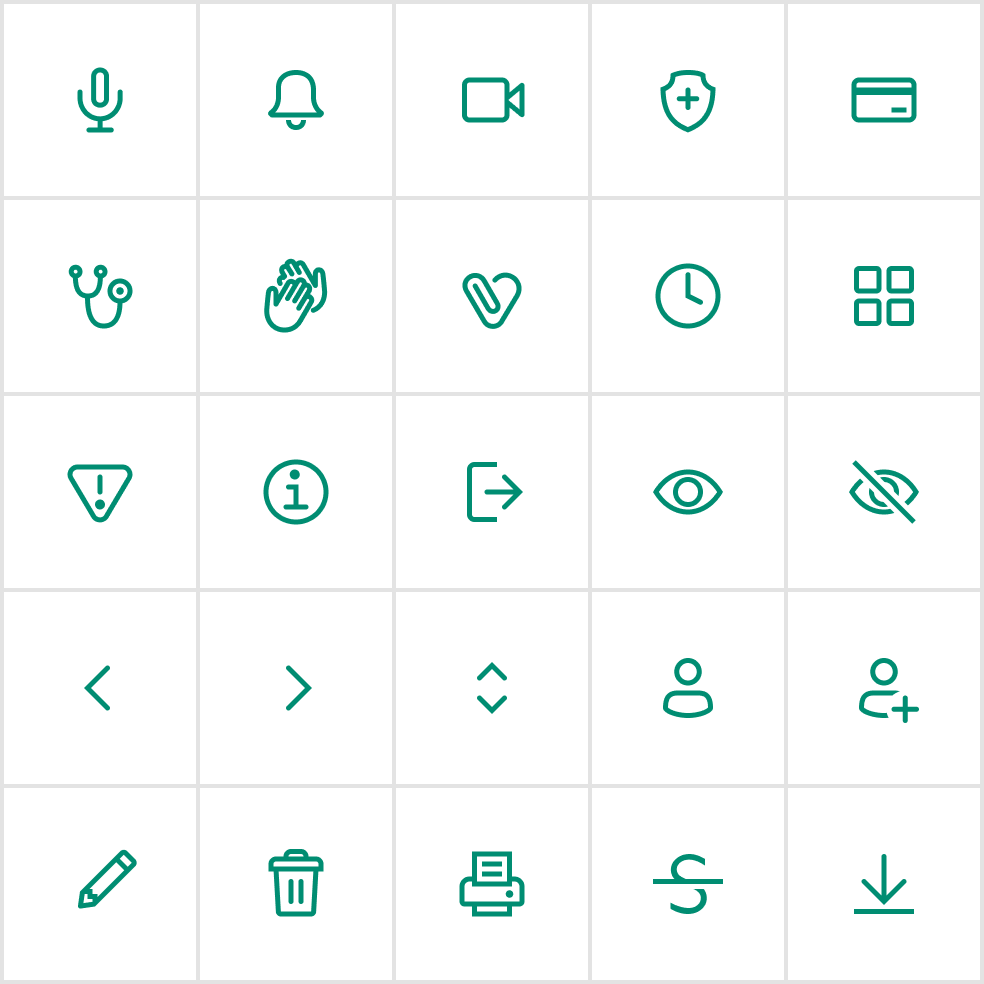 A subset of 25 icons from the complete icon set.