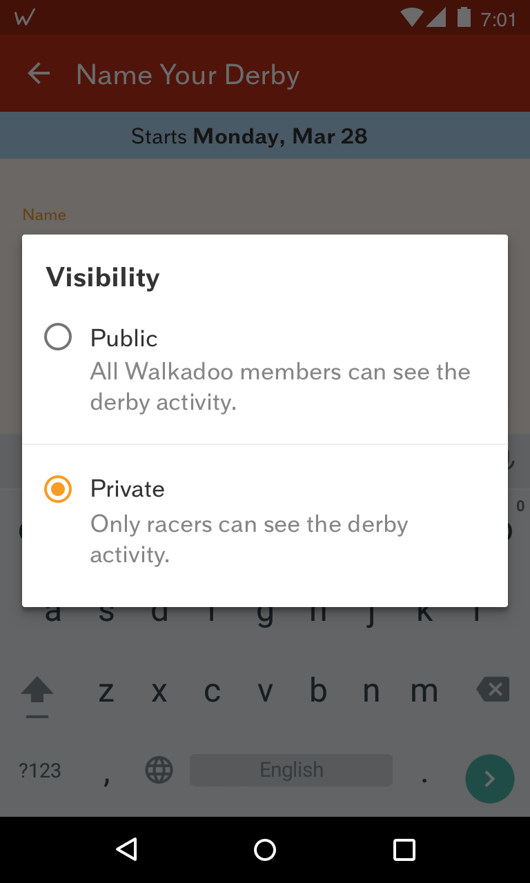 Select derby visibility